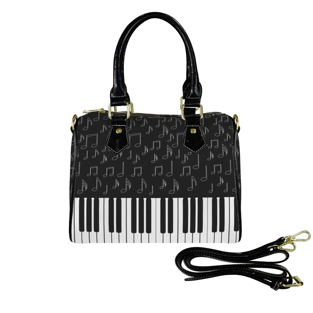Custom Canvas Handbag-Black Handle (Model 1746) — photo 2