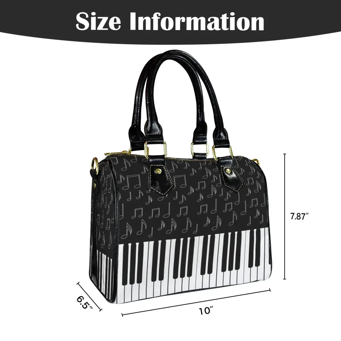Custom Canvas Handbag-Black Handle (Model 1746) — photo 3