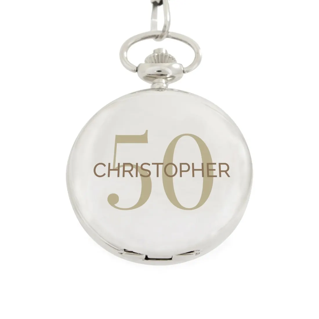 Personalised Birthday Big Age Pocket Fob Watch, Custom Engraved Pocket Watch — photo 3