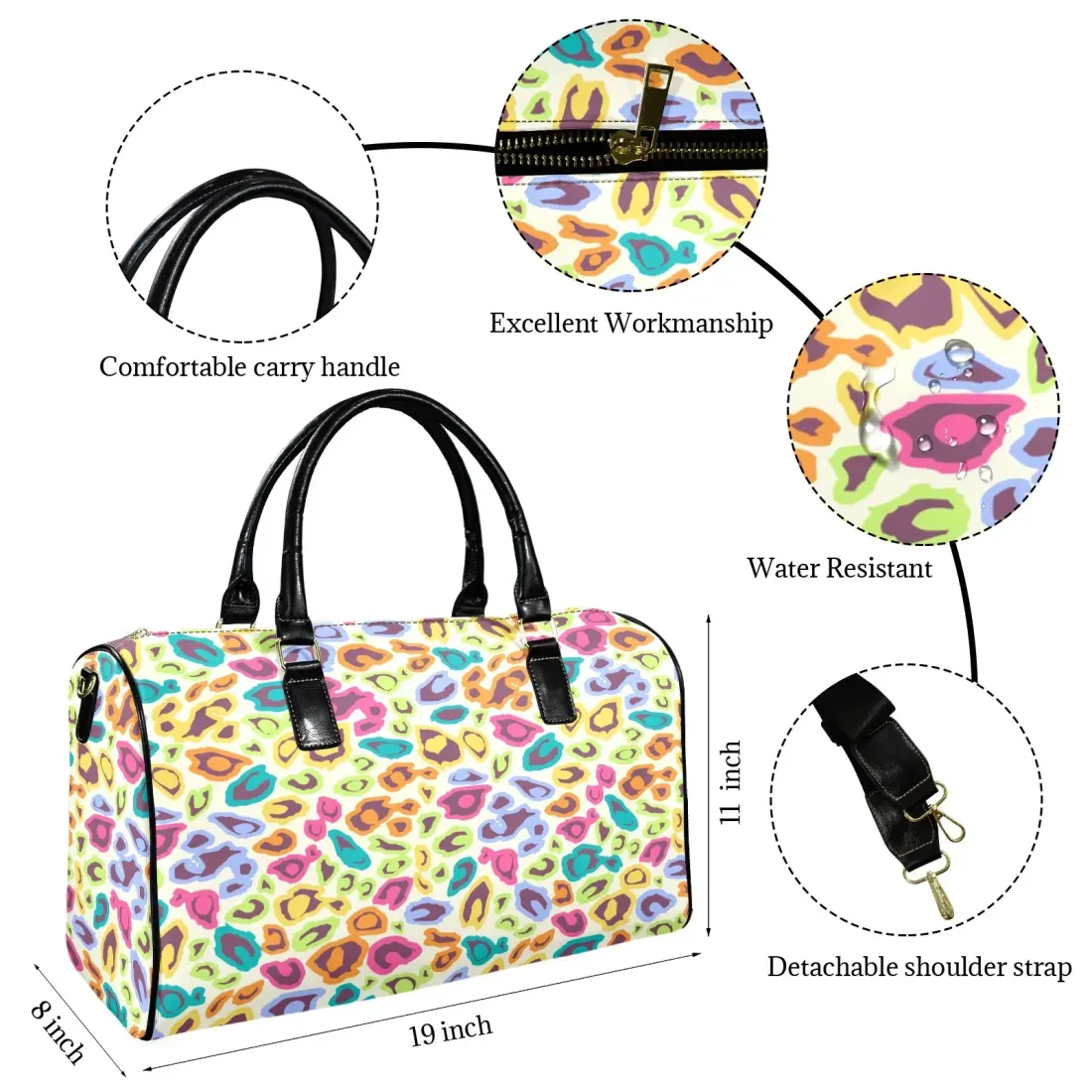 Custom Travel Bag-Small(Black Short Patch) (Model 1735) — photo 4