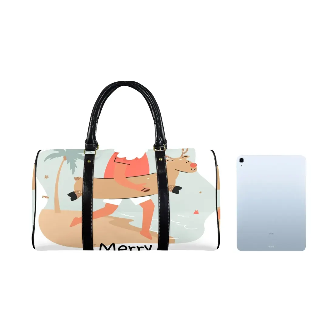 Custom Travel Bag-Small (Black Long Patch) (Model 1734) — photo 4