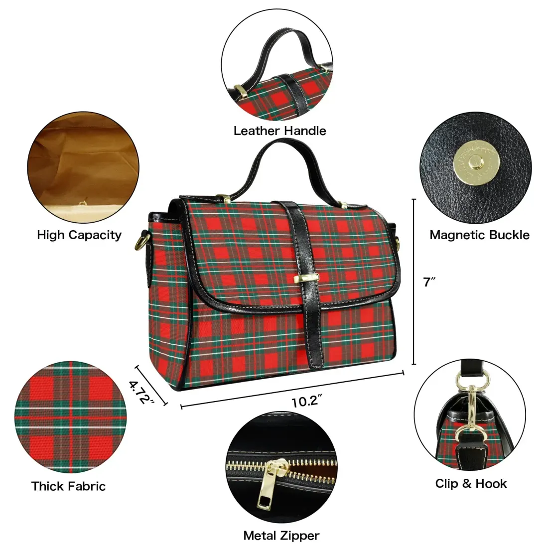 Custom Crossbody Bag(Black)(Model 1740) — photo 3