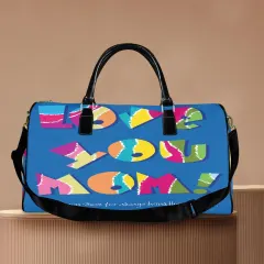 Custom Travel Bag-Large (Black Short Patch) (Model 1737) thumbnail 2