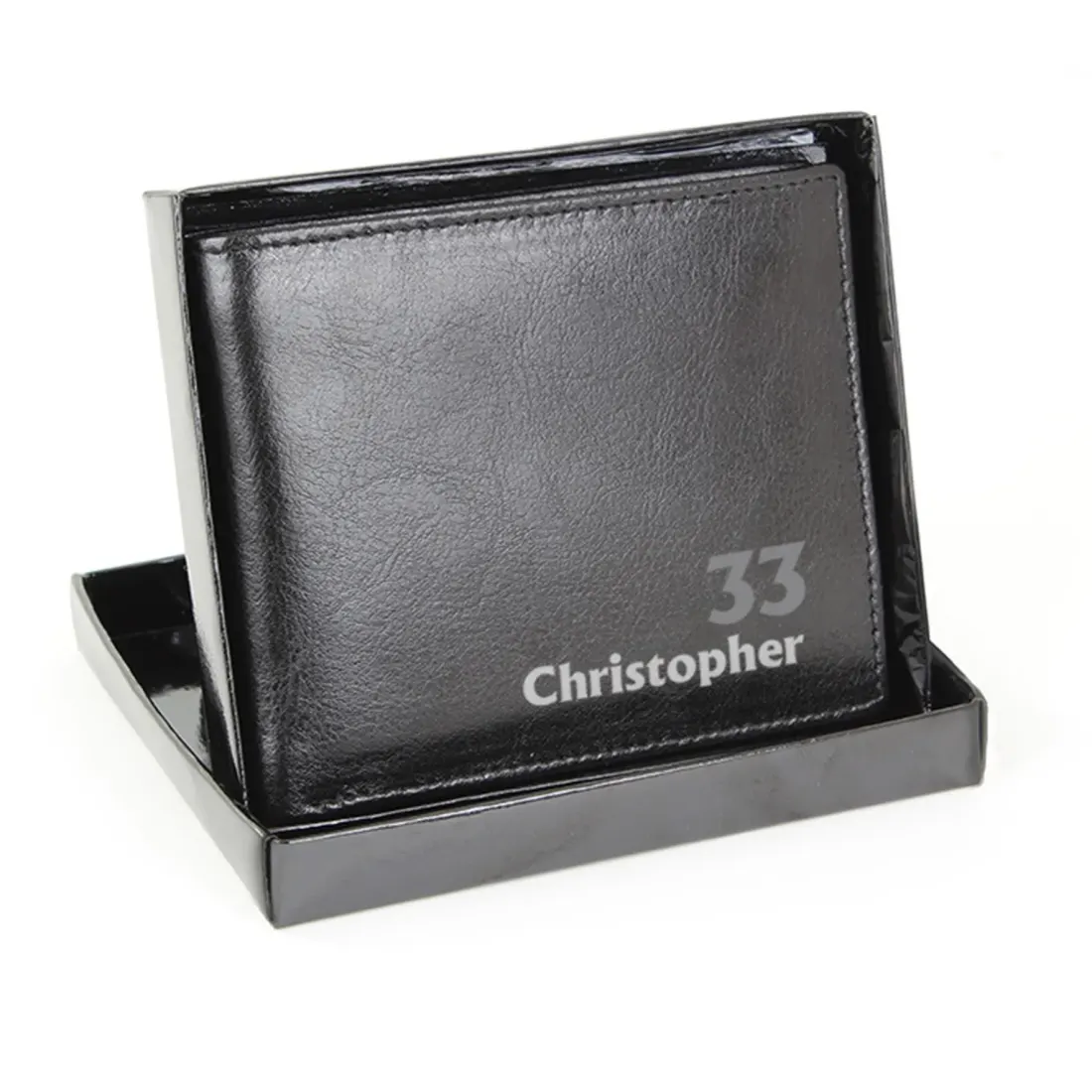 Personalized Birthday Leather Wallet, Custom Name and Age Gift — photo 5
