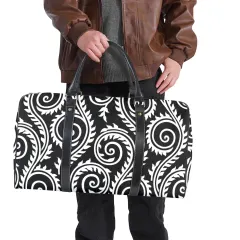 Custom Travel Bag-Large (Black Long Patch) (Model 1736) thumbnail 1