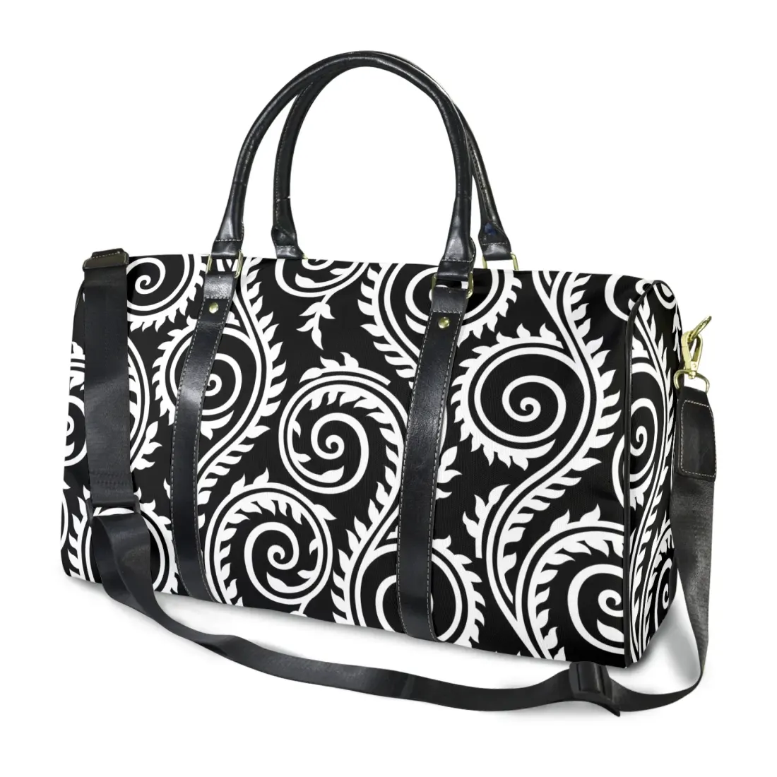 Custom Travel Bag-Large (Black Long Patch) (Model 1736) — photo 2