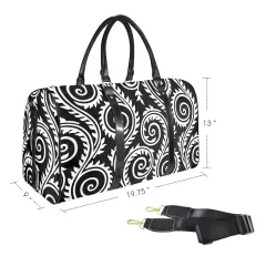 Custom Travel Bag-Large (Black Long Patch) (Model 1736) thumbnail 3
