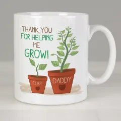 Personalized Grow Mug for Teachers, Custom Plant Pot Thank You Gift for Dad thumbnail 1
