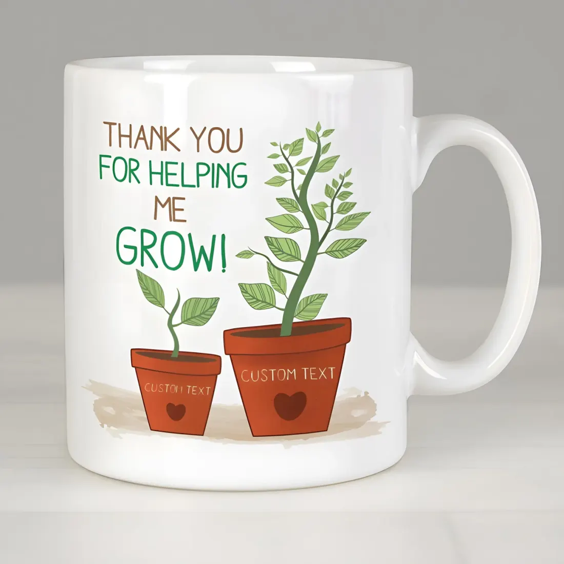 Personalized Grow Mug for Teachers, Custom Plant Pot Thank You Gift for Dad — photo 2
