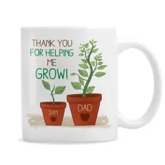 Personalized Grow Mug for Teachers, Custom Plant Pot Thank You Gift for Dad thumbnail 3