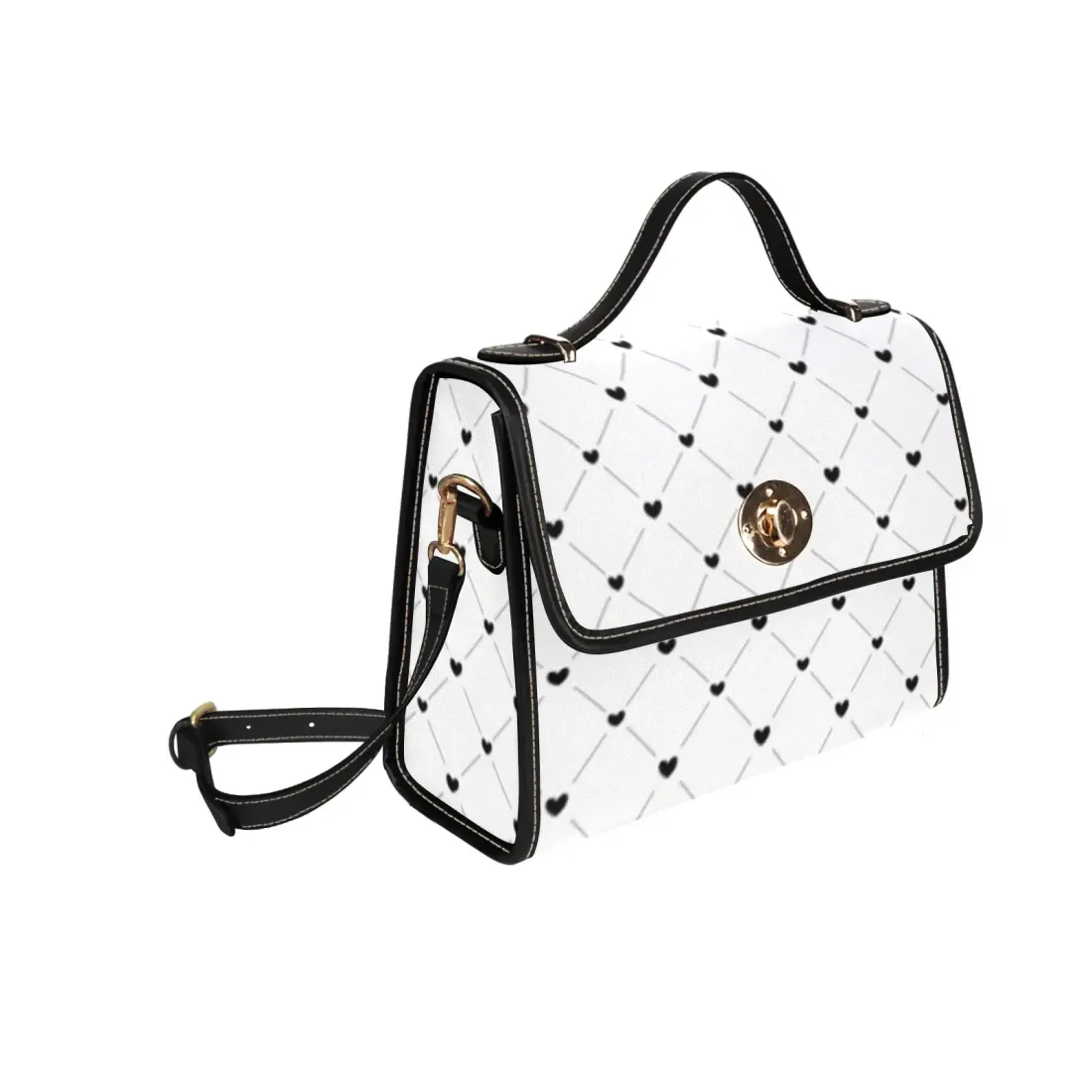 All Over Print Canvas Bag (Model 1641)(Black) — photo 2
