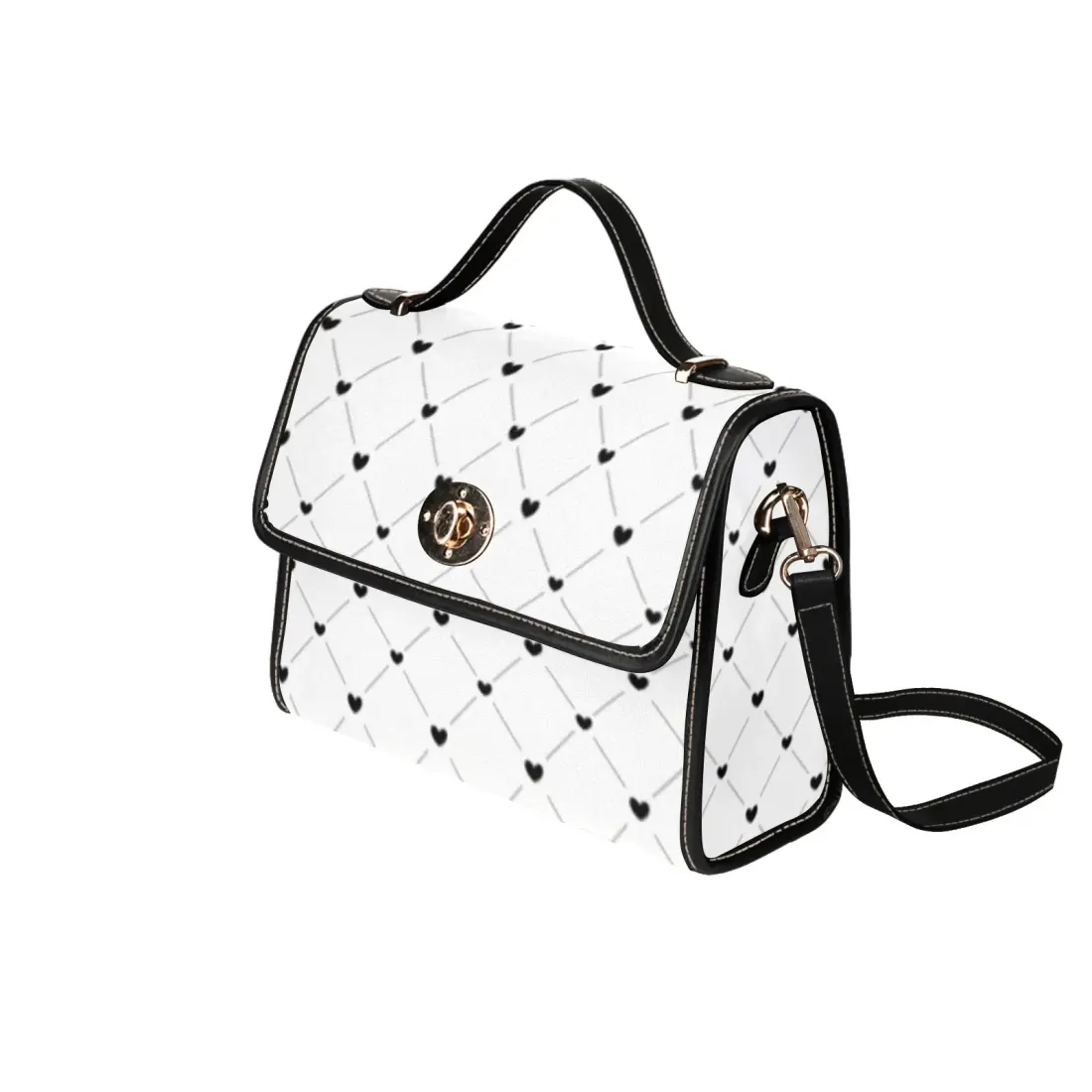 All Over Print Canvas Bag (Model 1641)(Black) — photo 3