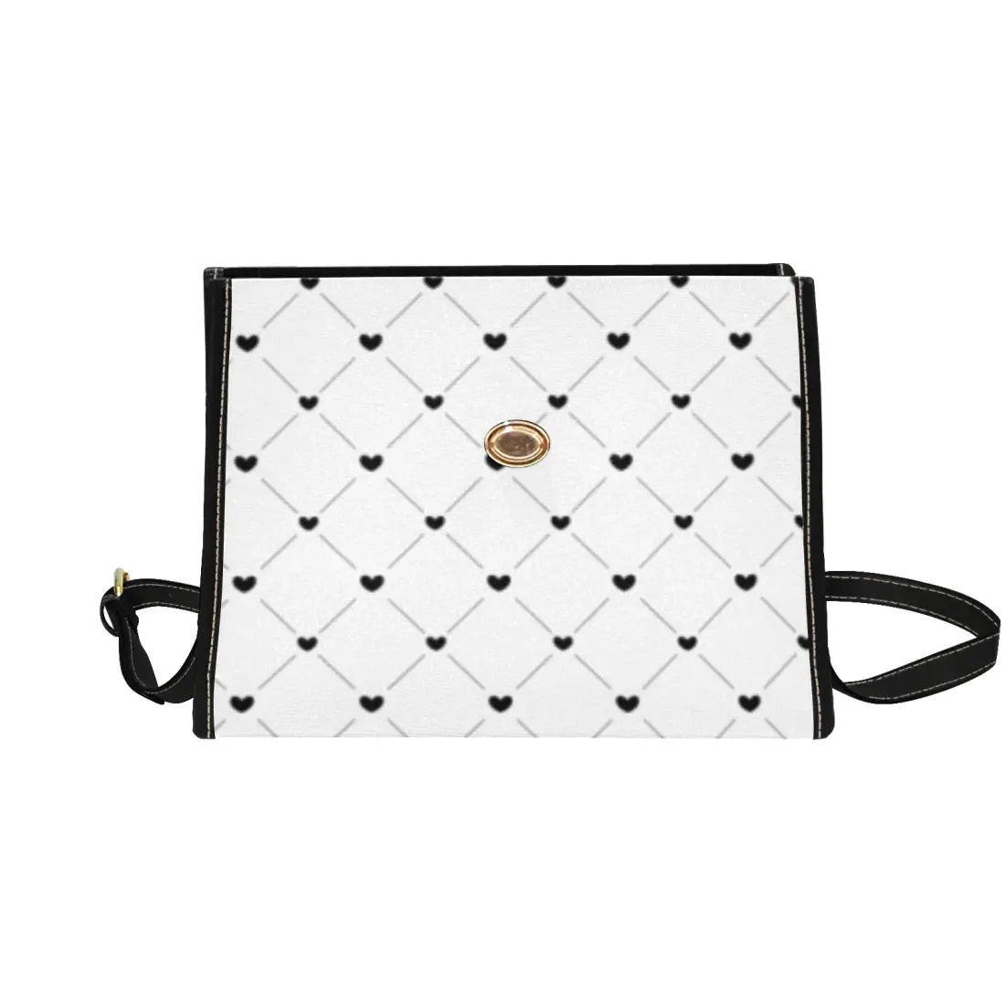 All Over Print Canvas Bag (Model 1641)(Black) — photo 5