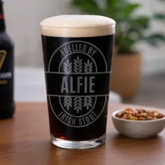 Custom Engraved Pint Glass, Personalized Beer Mug, Brewery Style Gift, Fathers Day Gift thumbnail 3