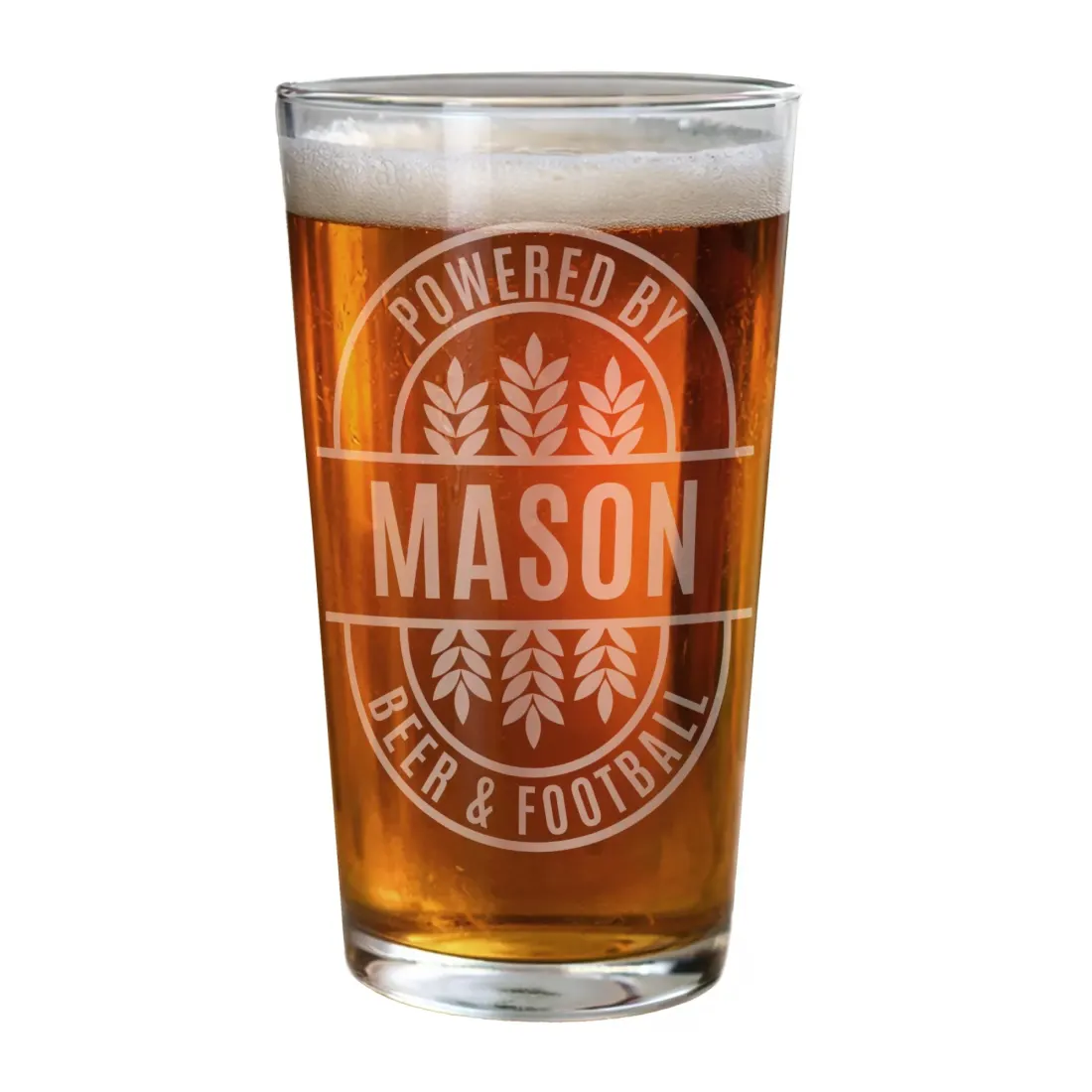 Custom Engraved Pint Glass, Personalized Beer Mug, Brewery Style Gift, Fathers Day Gift — photo 6