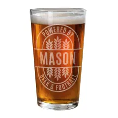 Custom Engraved Pint Glass, Personalized Beer Mug, Brewery Style Gift, Fathers Day Gift thumbnail 6
