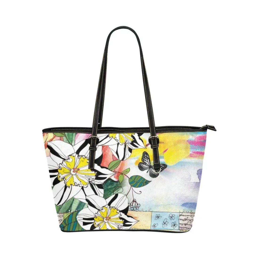 Leather Tote Bag (Model 1651) (Big)