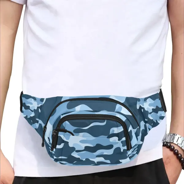 Unisex Waist Bag With Front Pocket (Model 1677)