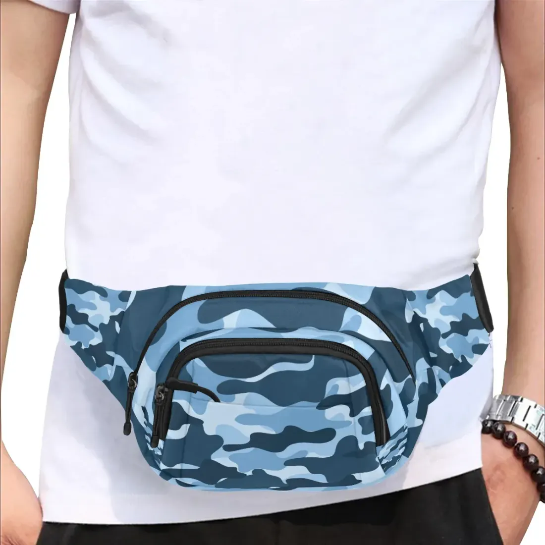 Unisex Waist Bag With Front Pocket (Model 1677)