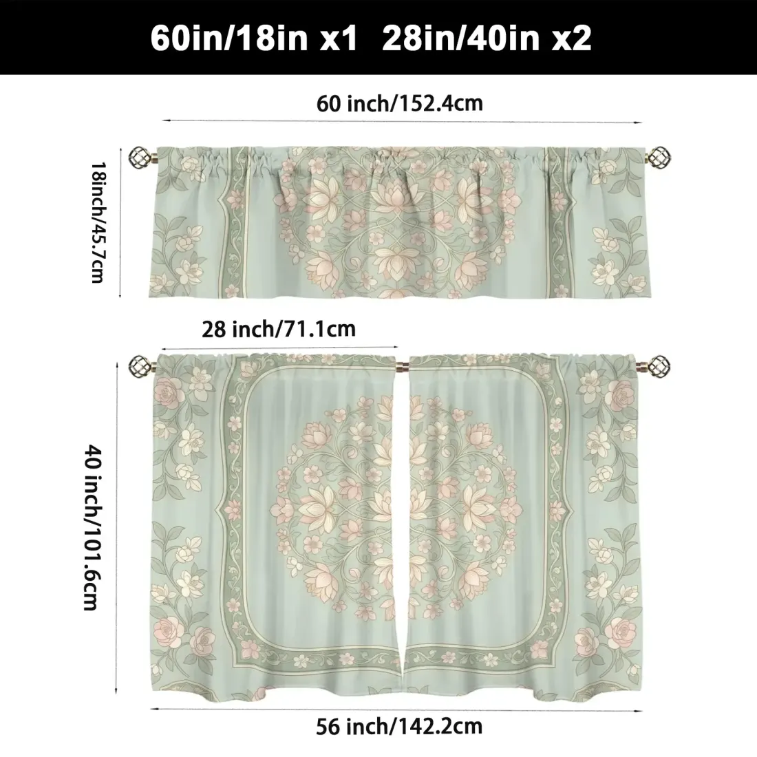 Polyester Peach Skin Curtain Set — photo 3