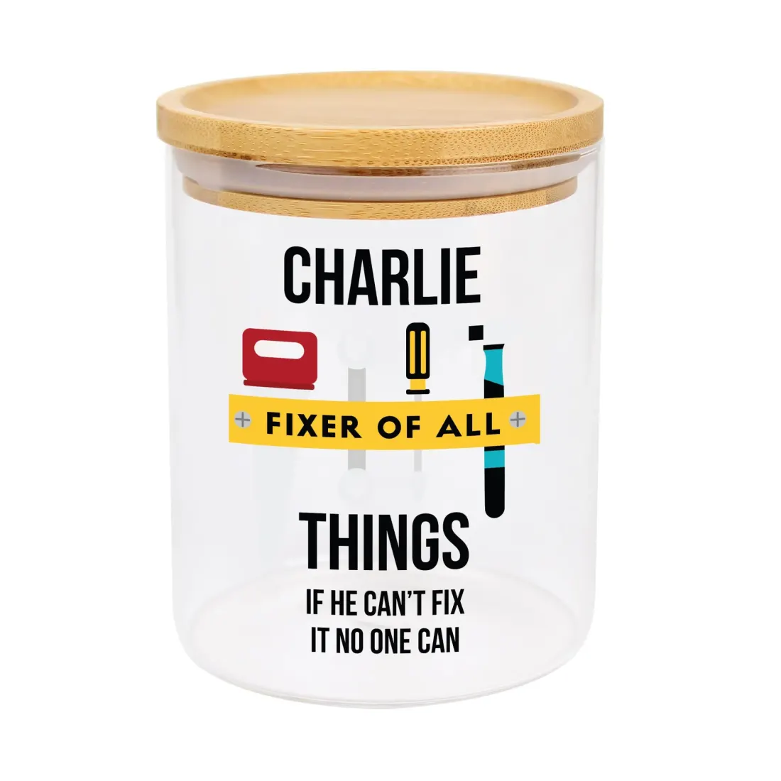 Personalised Fixer of All Things Jar, Custom Dad Grandad Storage, DIY Enthusiast Gift — photo 6