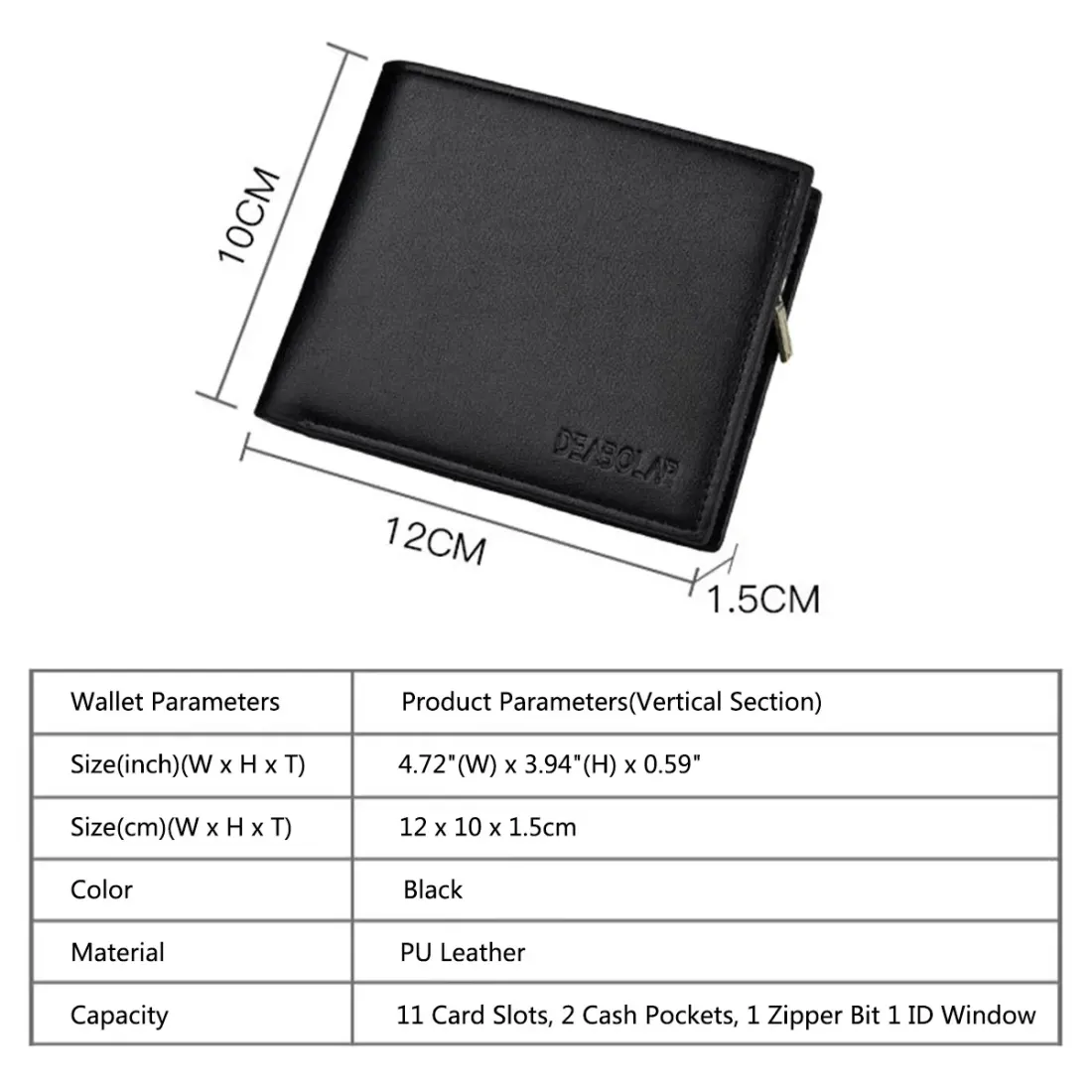 Men's Photo Engraved Bifold Wallet(Black)(Model1713) — photo 3
