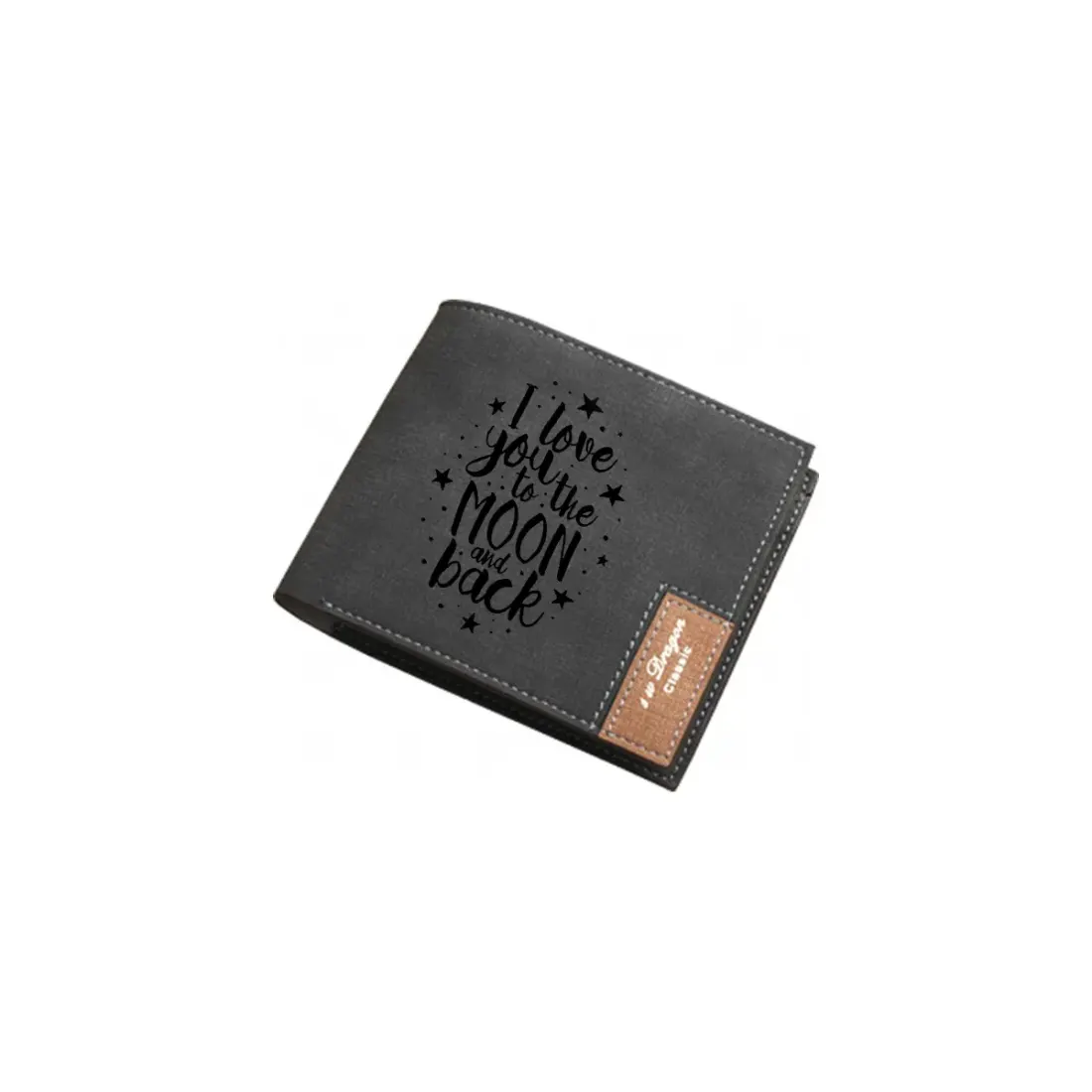 Men's Personalized Photo Engraved Wallet(Black)(Model1712)