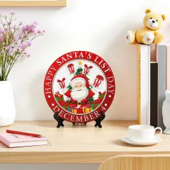 Round Art Decorative Plate With Stand thumbnail 1