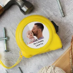 Custom Photo Tape Measure, Personalized Name Tool Gift, Engraved Image Builder Tool thumbnail 3