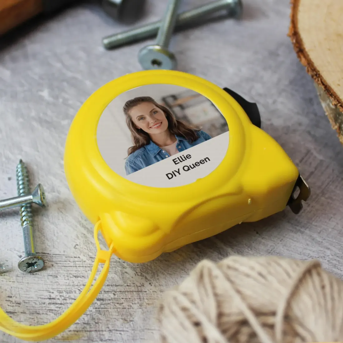 Custom Photo Tape Measure, Personalized Name Tool Gift, Engraved Image Builder Tool — photo 4
