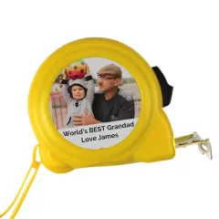Custom Photo Tape Measure, Personalized Name Tool Gift, Engraved Image Builder Tool thumbnail 6
