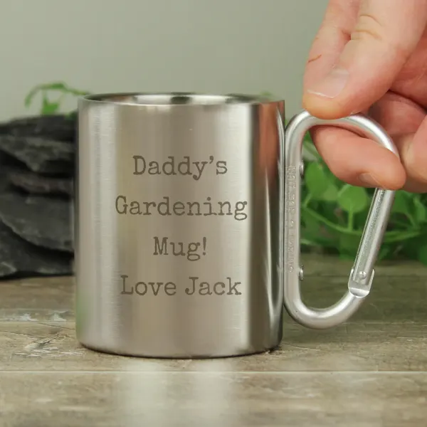 Custom Engraved Stainless Steel Mug, Personalized Travel Camping Cup, Fathers Day Gifts