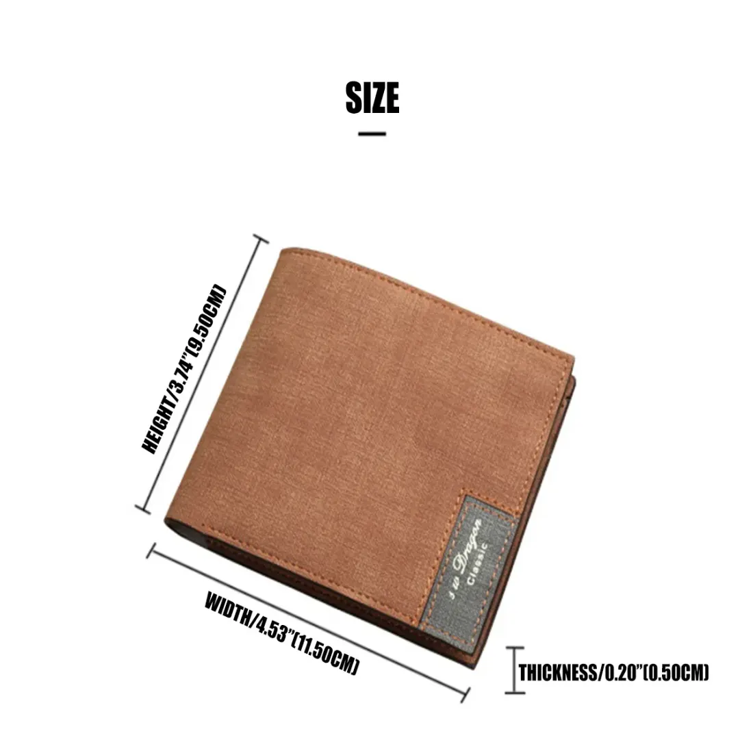 Men's Personalized Photo Engraved Wallet(Coffee)(Model1712) — photo 3