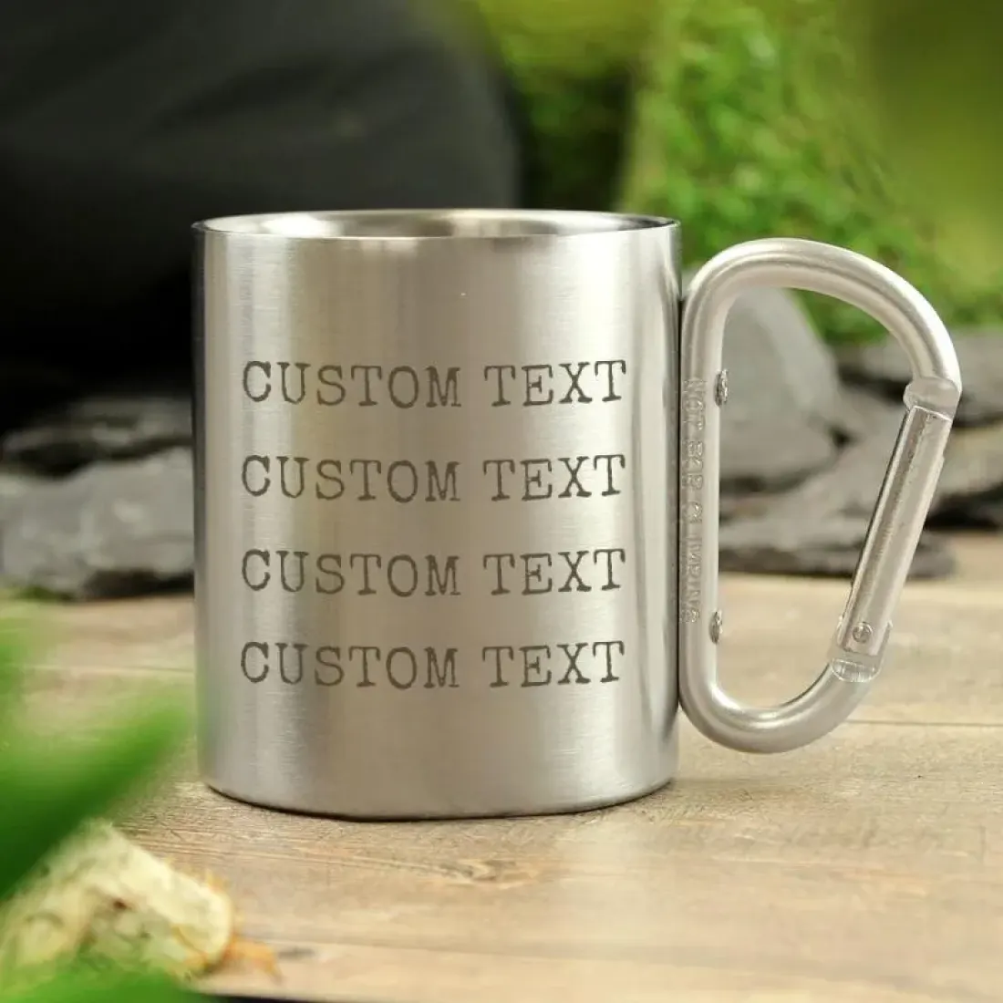 Custom Engraved Stainless Steel Mug, Personalized Travel Camping Cup, Fathers Day Gifts — photo 2