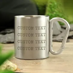 Custom Engraved Stainless Steel Mug, Personalized Travel Camping Cup, Fathers Day Gifts thumbnail 2
