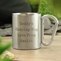 Custom Engraved Stainless Steel Mug, Personalized Travel Camping Cup, Fathers Day Gifts thumbnail 4