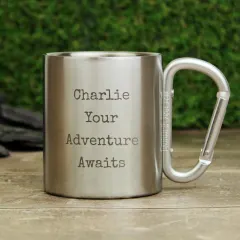 Custom Engraved Stainless Steel Mug, Personalized Travel Camping Cup, Fathers Day Gifts thumbnail 5