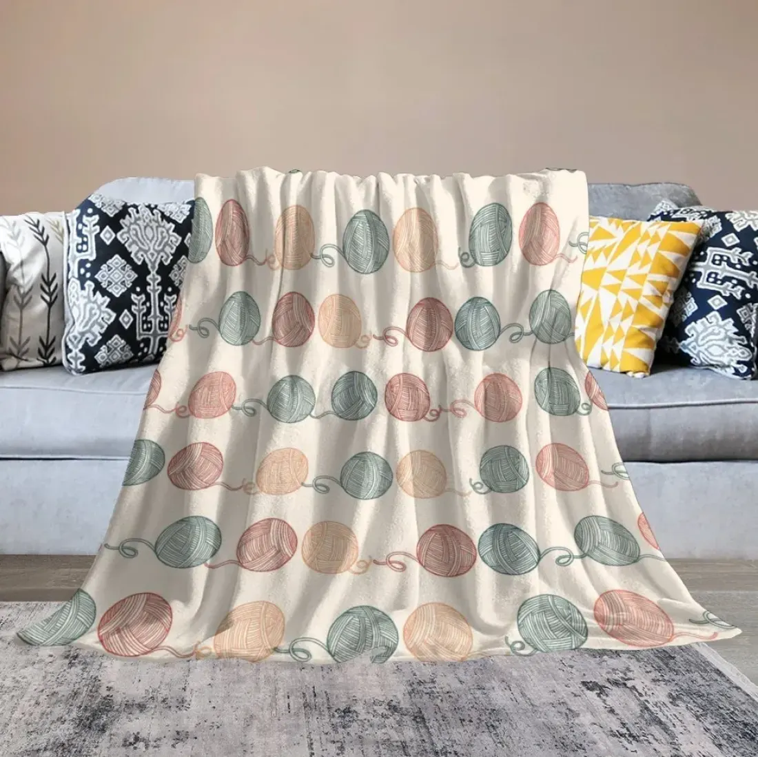 Custom Flannel Blanket 70" × 80" ( Double-Sided Print ) — photo 3