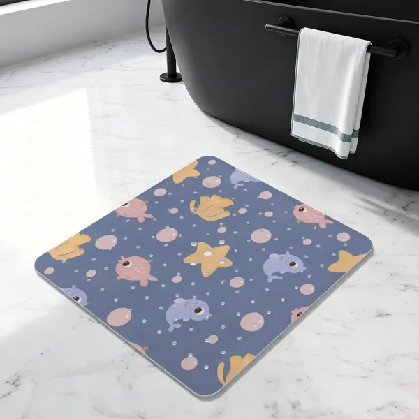 Bathroom Suction Cup Anti-slip Mat 54 x 53cm