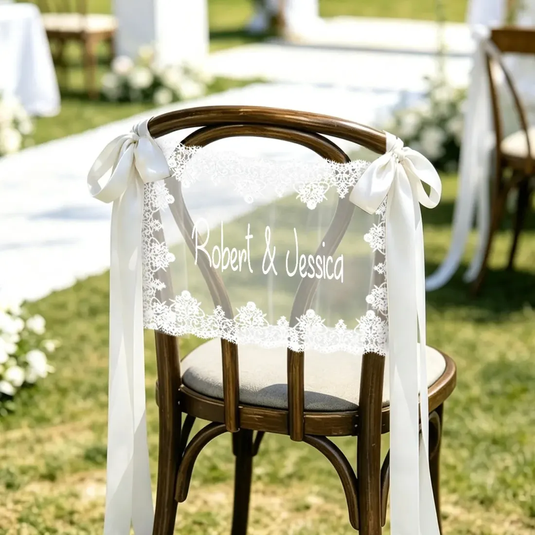 Lace Chair Back Decor — photo 3