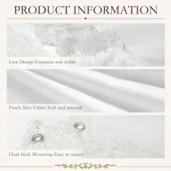 Peach Skin Tapestry with Lace Trim & Ribbons 75" x 24" thumbnail 4