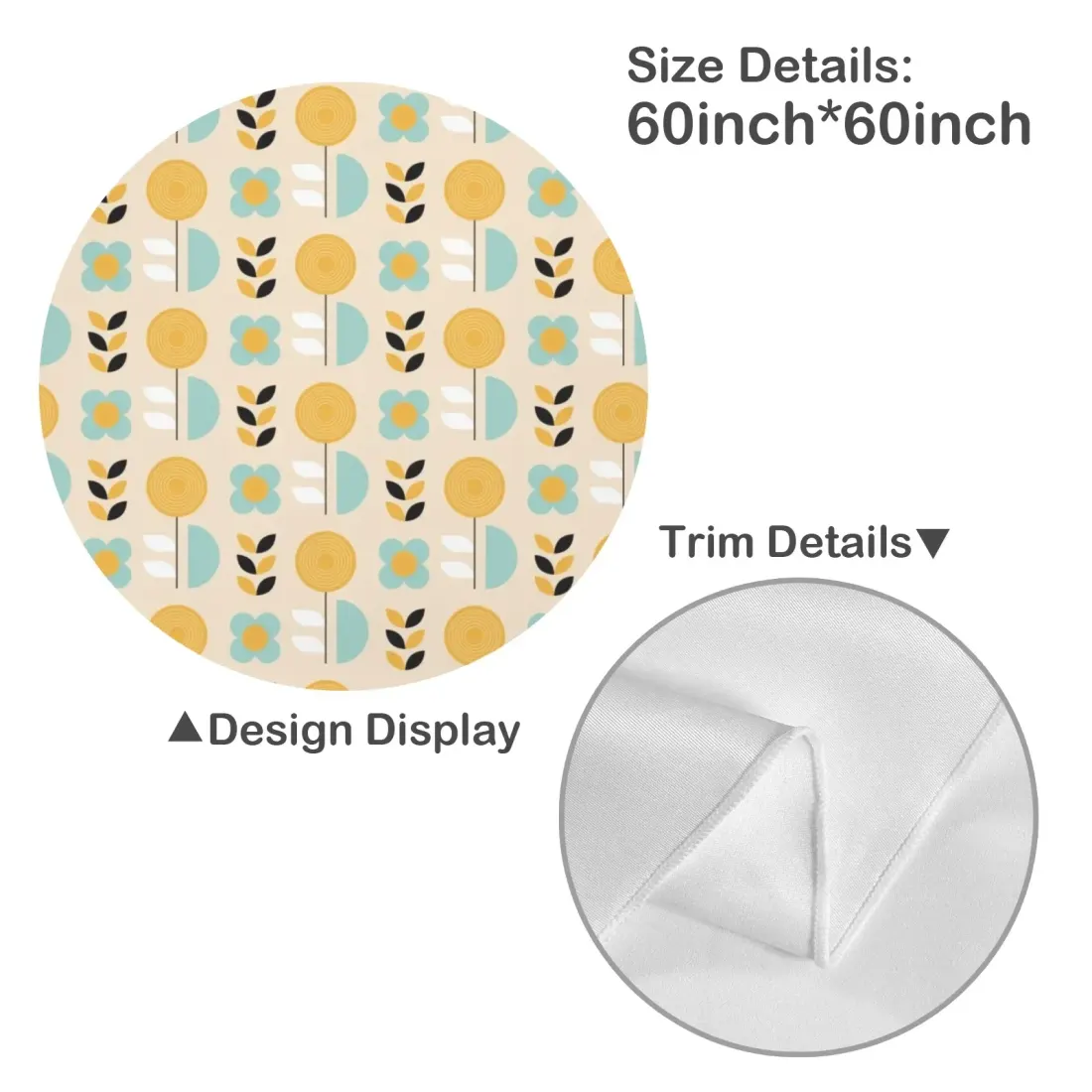 Round Tablecloth 60" x 60" — photo 4