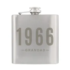 Personalised Stainless Steel Hip Flask, Custom Monogram Whisky Flask for Men, Groomsmen Gift thumbnail 6