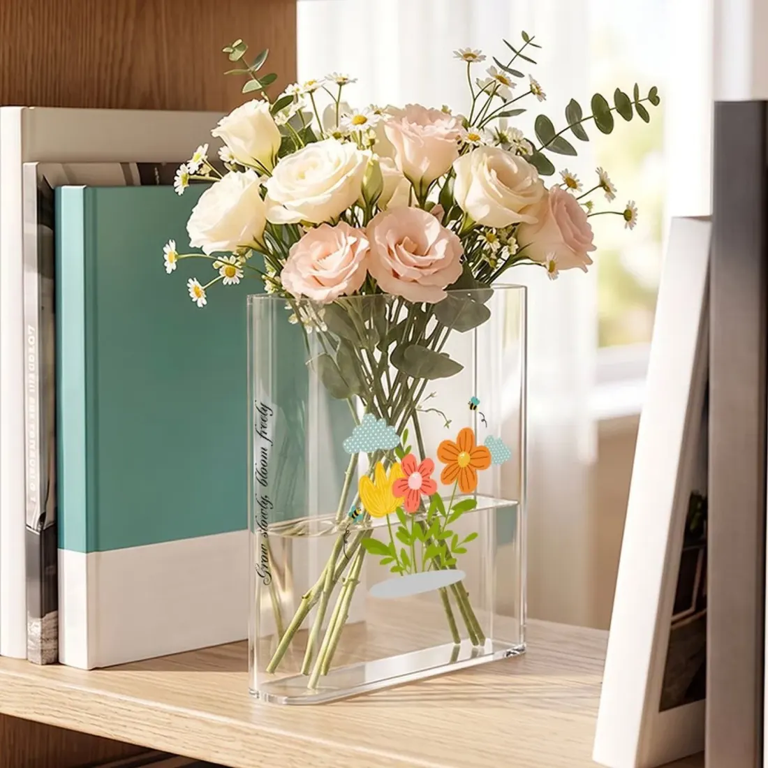 Acrylic Book Shaped Vase（Front & Side） — photo 2