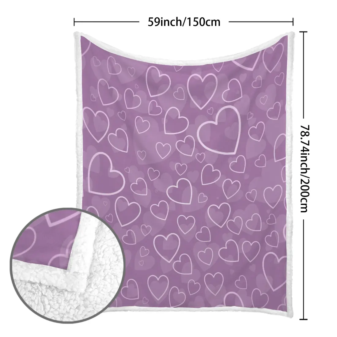 Double-Layer Flannel Sherpa Blanket 150 x 200cm — photo 4