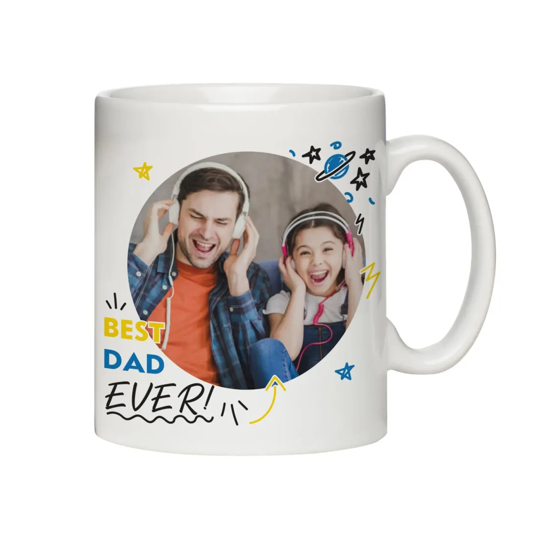 Custom Photo Mug, Personalized "Dad Ever" Coffee Cup, Father's Day Gift — photo 4