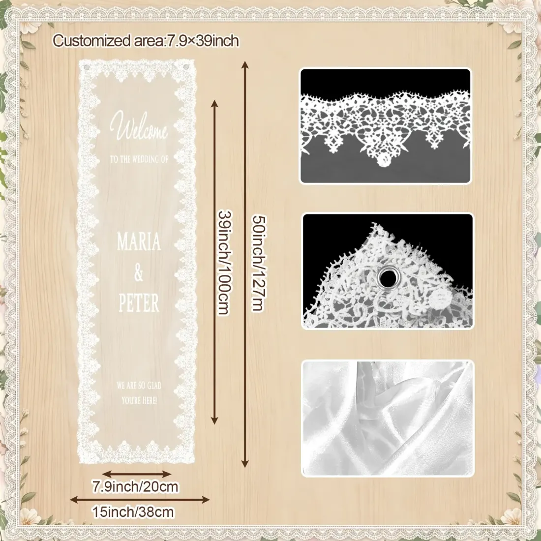 Lace Hanging Tapestry 15" x 50" — photo 5