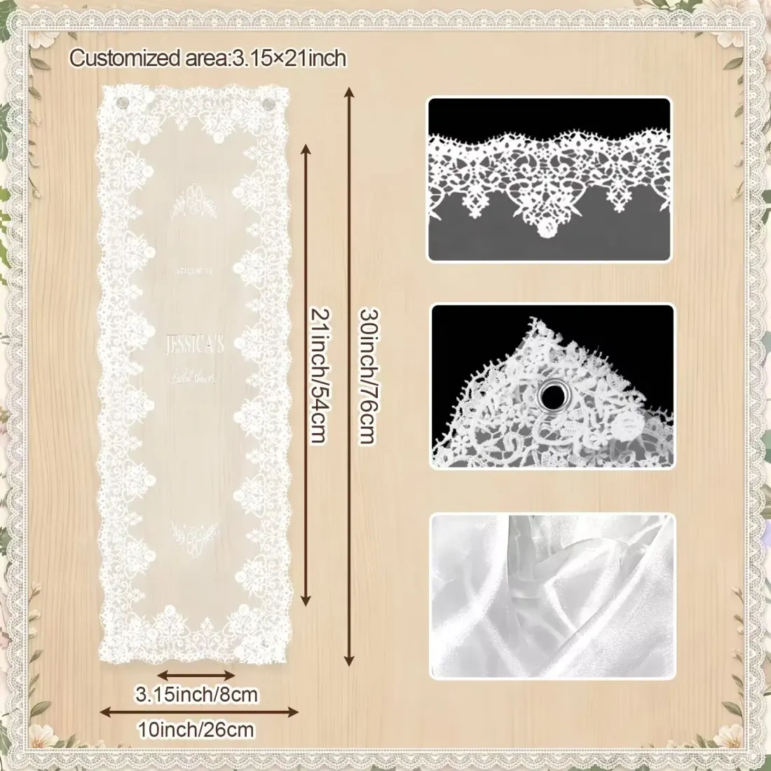 Lace Hanging Tapestry 10" x 30" — photo 5