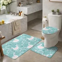 3-Piece Bathroom Rug Set 90 x 61cm thumbnail 2