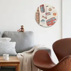Wooden Wall Clock Without Scale (White Pointer)(30 x 30cm) thumbnail 2